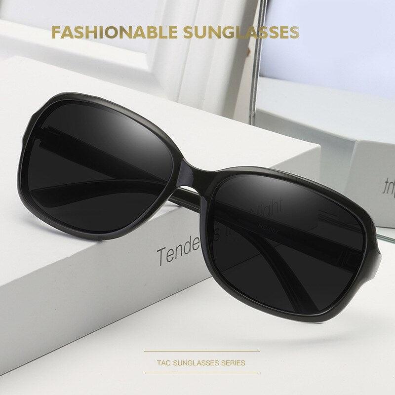 Round Polarized Sunglasses for Women 2021 Black Oversized Retro Vintage Big Sun Glasses Shades For Women - Ever Collection NYC