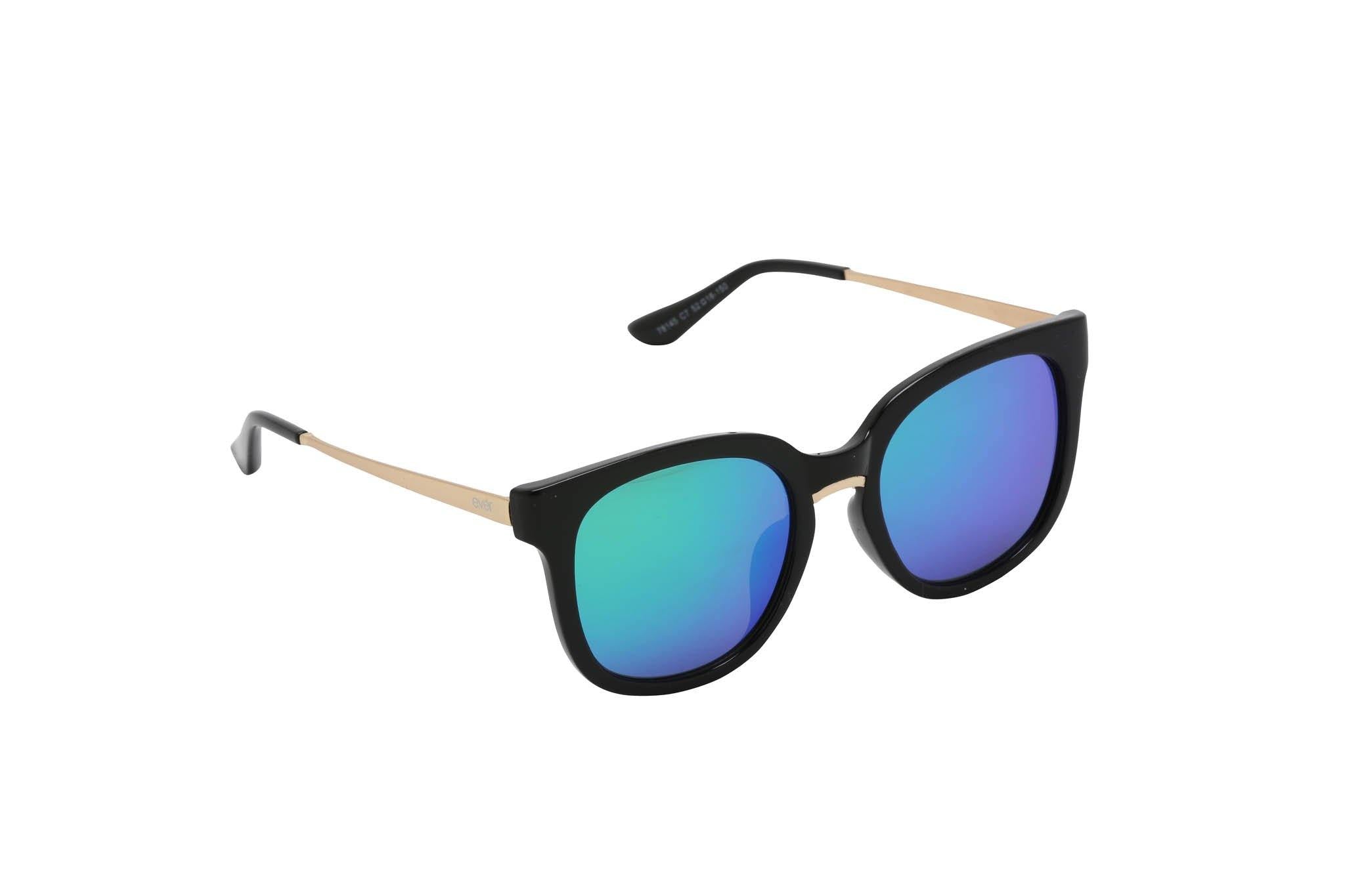 Unisex Square Sunglasses With Metal Bridge Cerulean - Ever Collection NYC