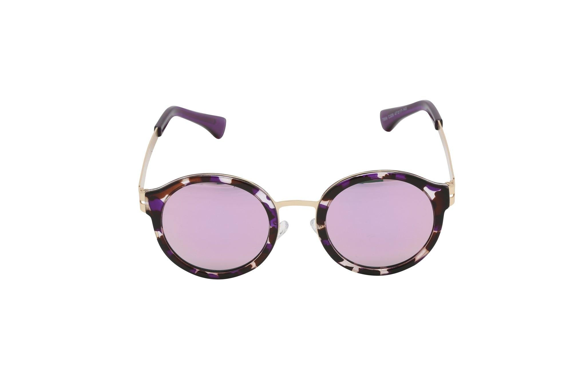 Stylish Flexible Round Metal Frame Bella Sunglasses - Ever Collection NYC