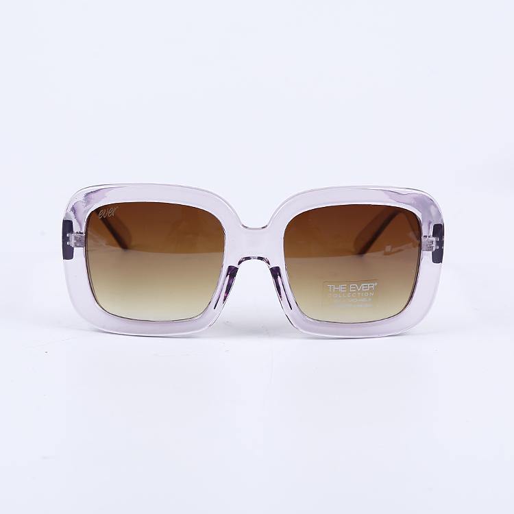 Sunglasses: Square Sunglasses, acetate & lambskin — Fashion
