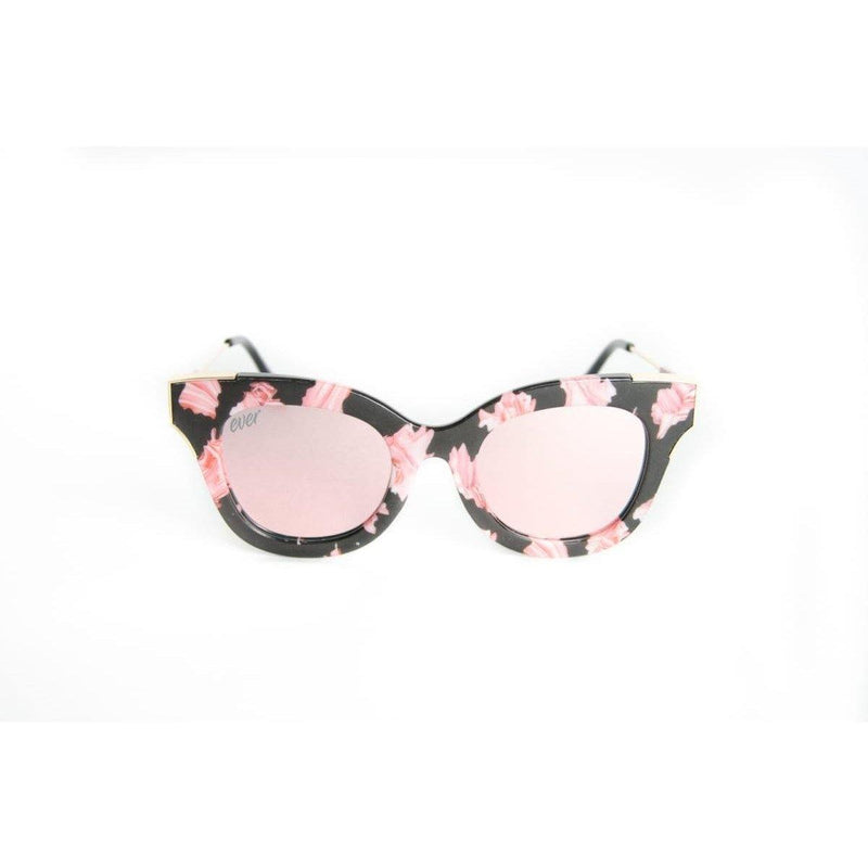 Women's Round Frame Cat Eye Flower Sunglasses - Ever Collection NYC