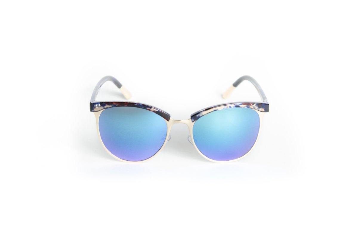 Unisex Stylish Brow Line With Marble Accent Sunglasses - Ever Collection NYC