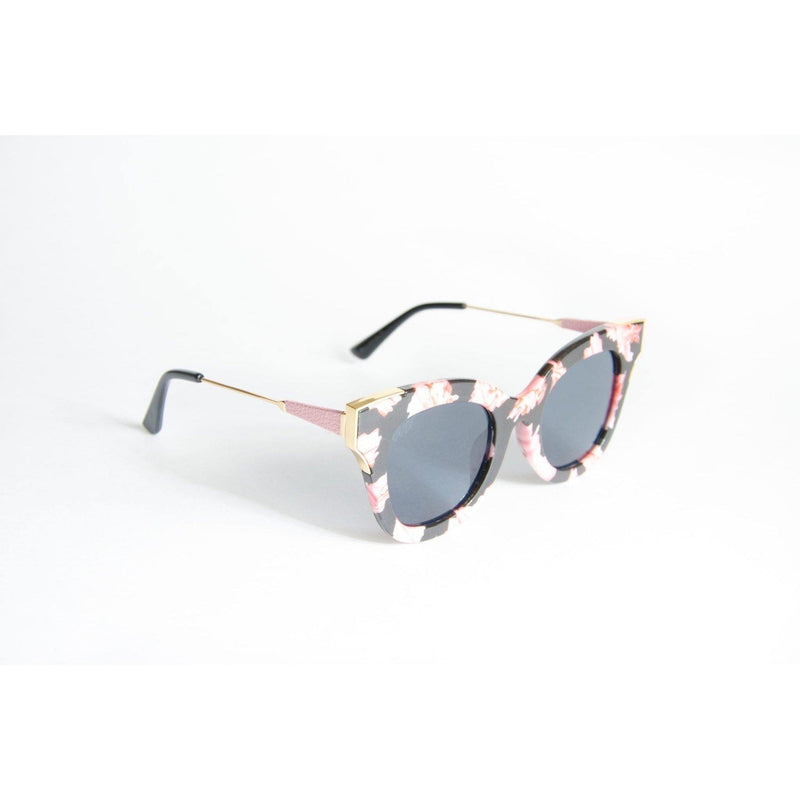 Women's Round Frame Cat Eye Flower Sunglasses - Ever Collection NYC